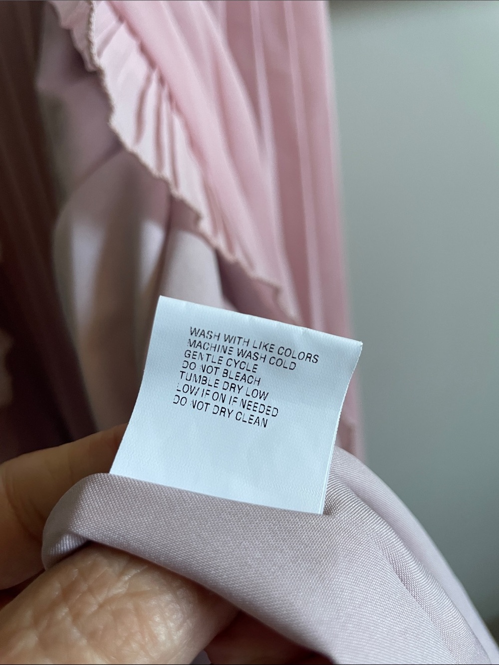 Pleated Ruffle Maxi Dress in Blush Pink - Picture 7 of 12